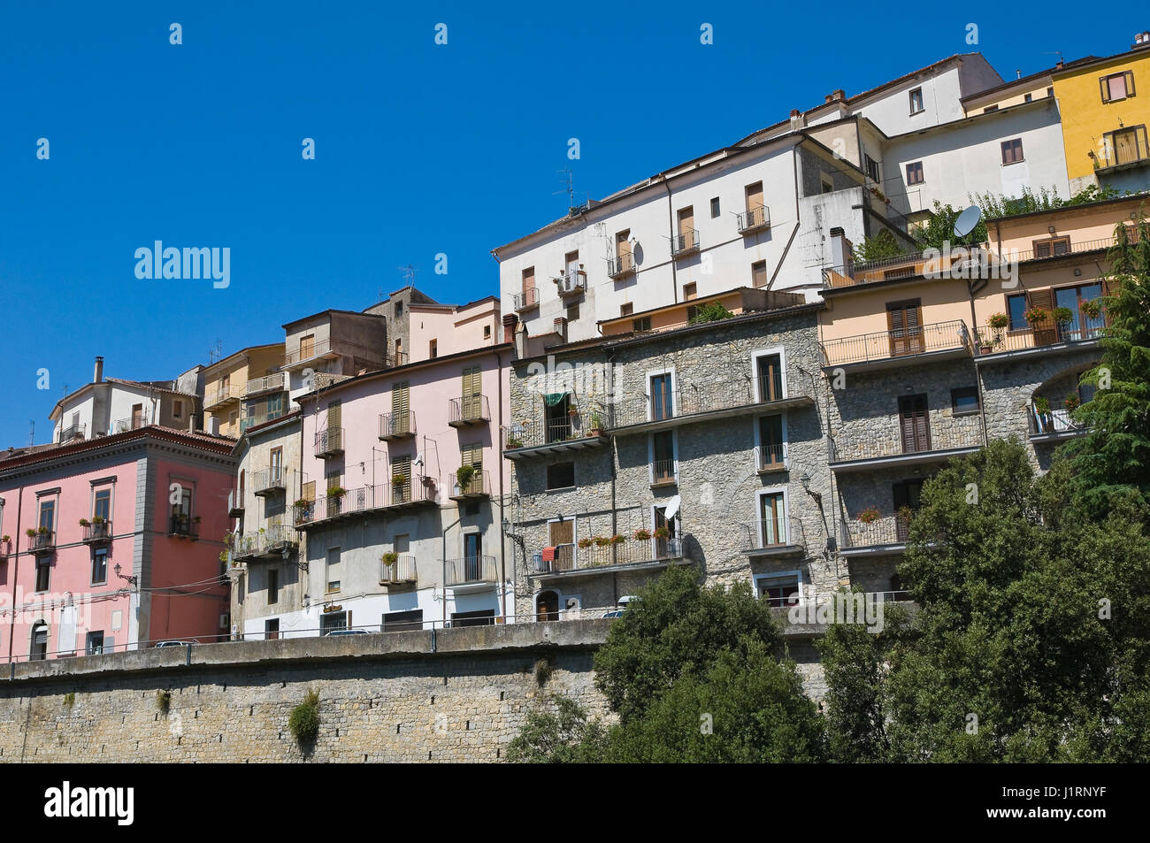Vue panoramique de Viggianello. La Basilicate. L'Italie. Banque D'Images