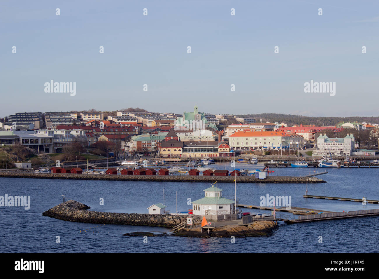 La ville de Stromstad dans vastra Sweden county dans l'ouest de la Suède. Banque D'Images