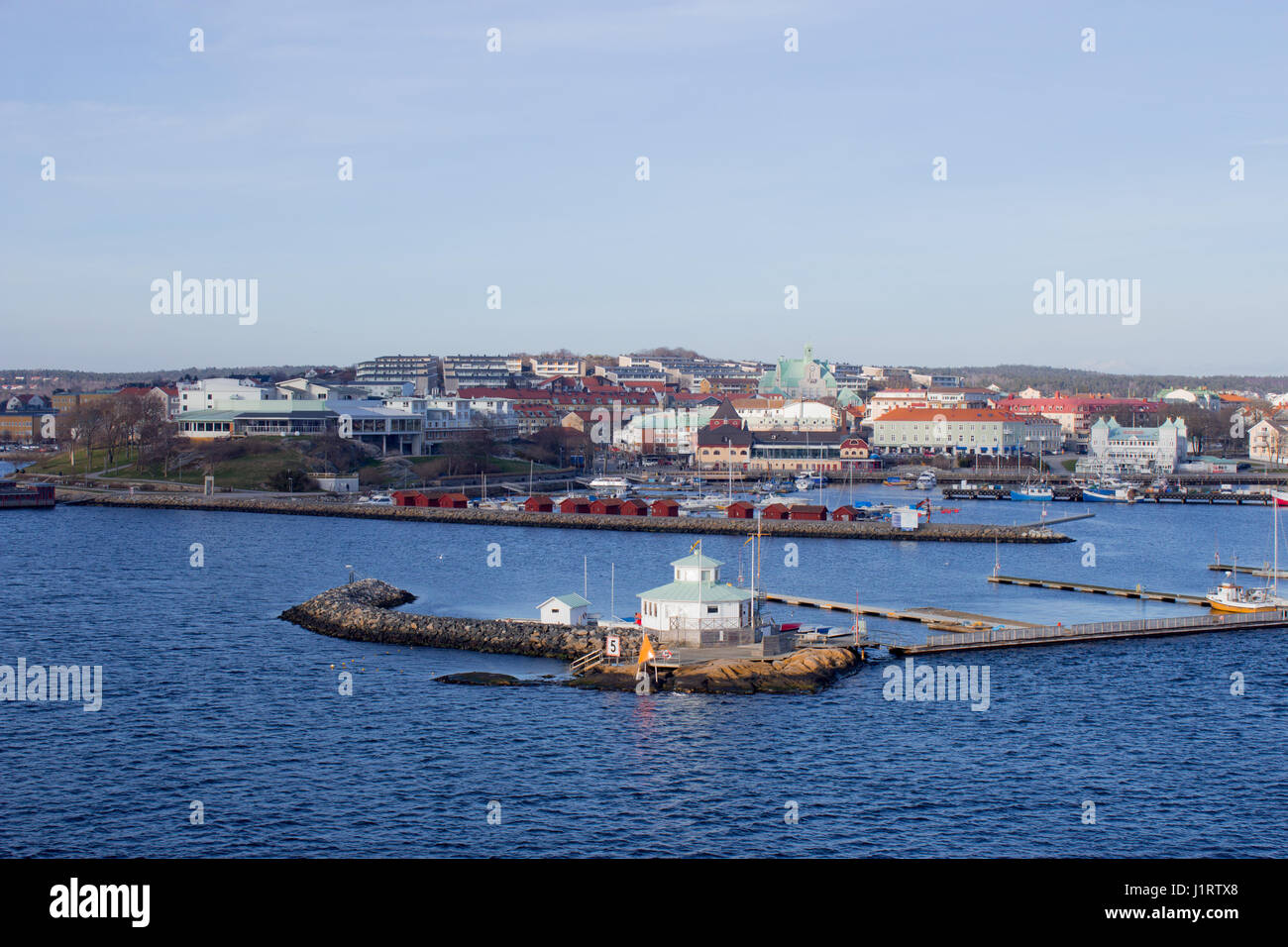 La ville de Stromstad dans vastra Sweden county dans l'ouest de la Suède. Banque D'Images