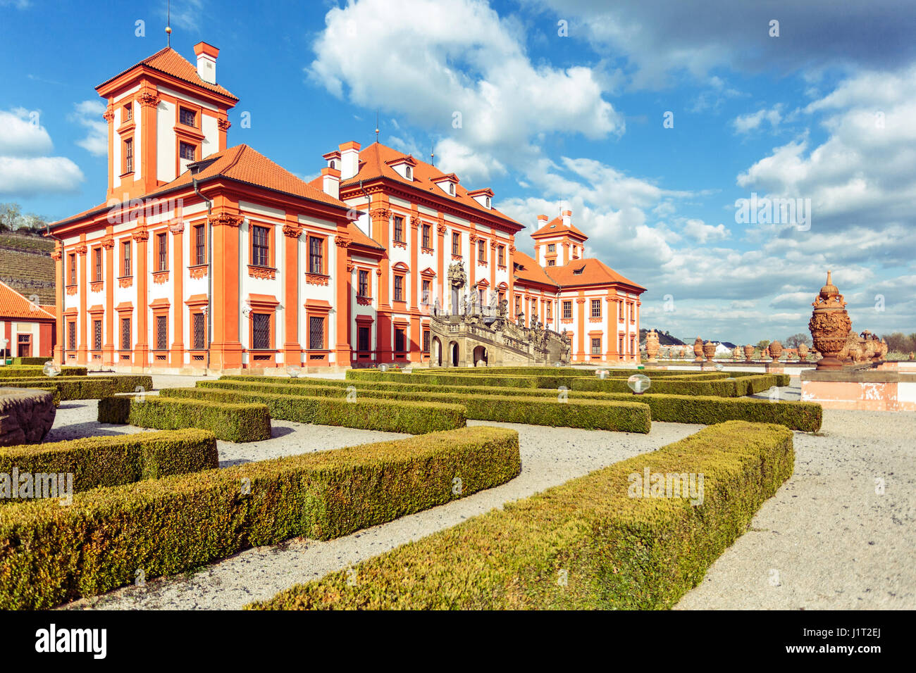 Le château baroque de Troja, Prague, République Tchèque, Europe Banque D'Images