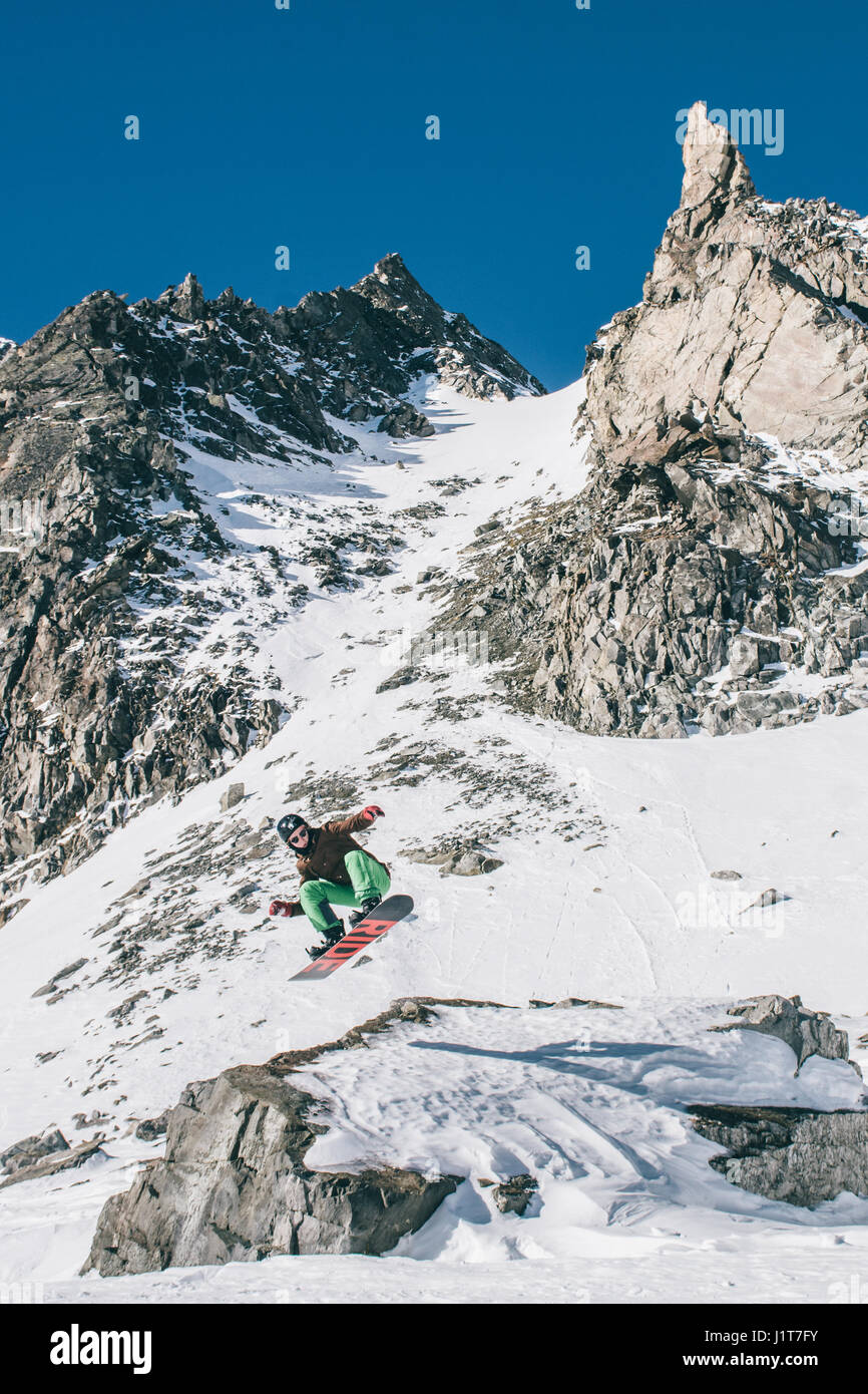 Snowboarder Banque D'Images