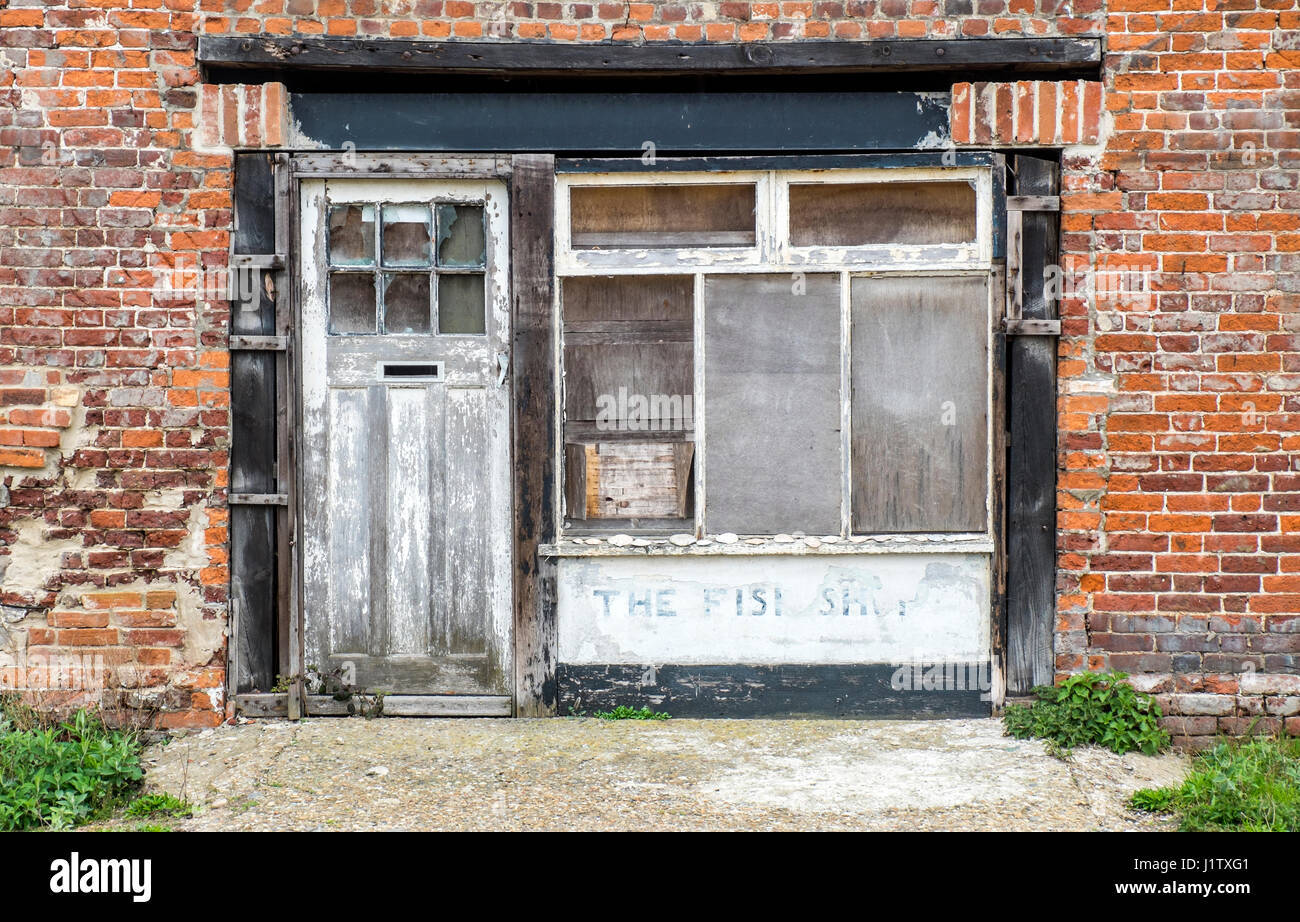 Les vieux poissons Shop à Suffolk Aldeburgh UK Banque D'Images