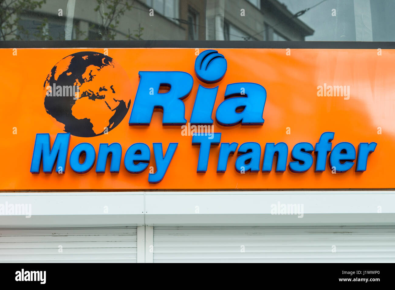 Ria Transfert d'argent à Anvers Direction générale Banque D'Images