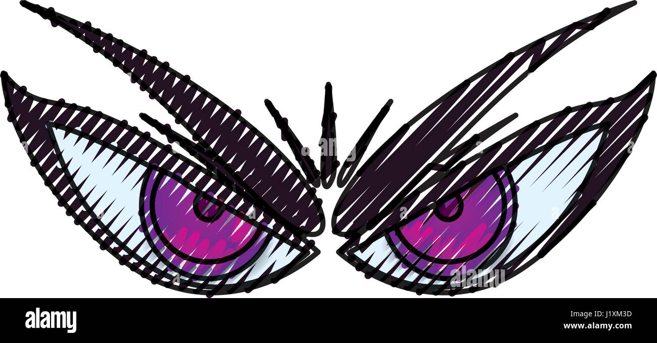 L'expression des yeux Cartoon Illustration de Vecteur