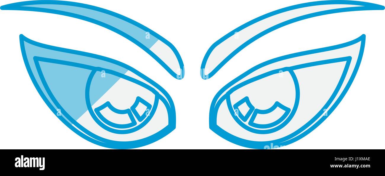 L'expression des yeux Cartoon Illustration de Vecteur