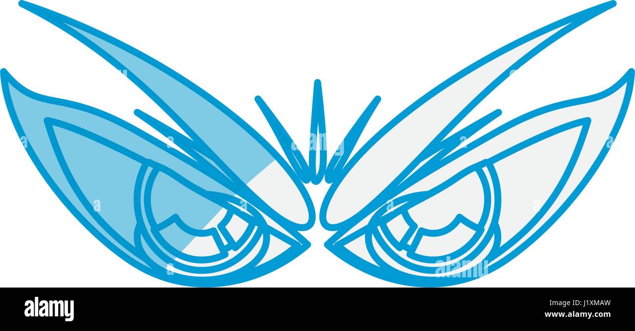 L'expression des yeux Cartoon Illustration de Vecteur