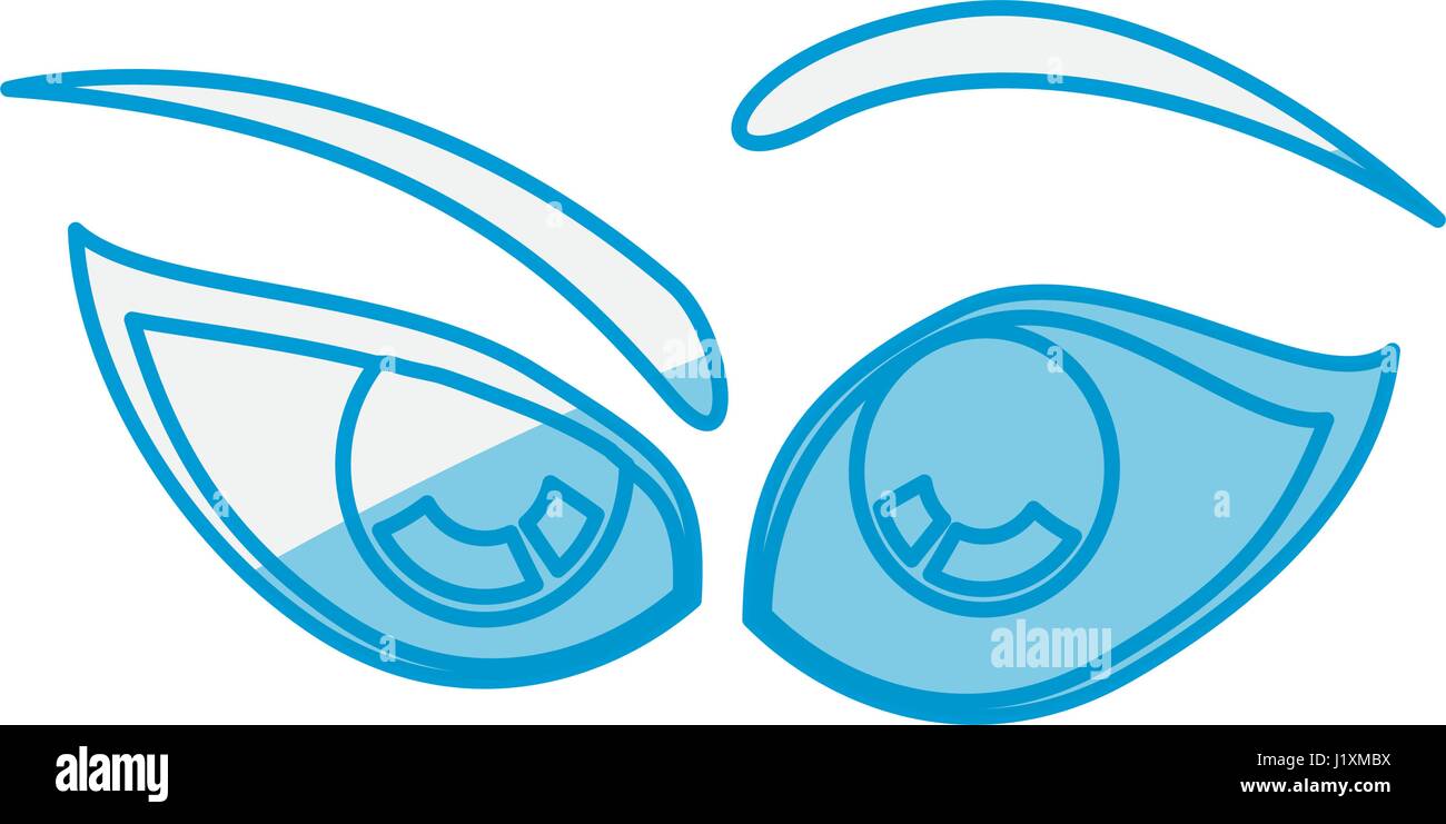 L'expression des yeux Cartoon Illustration de Vecteur