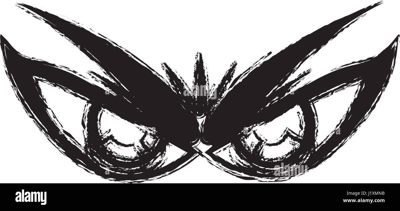 L'expression des yeux Cartoon Illustration de Vecteur