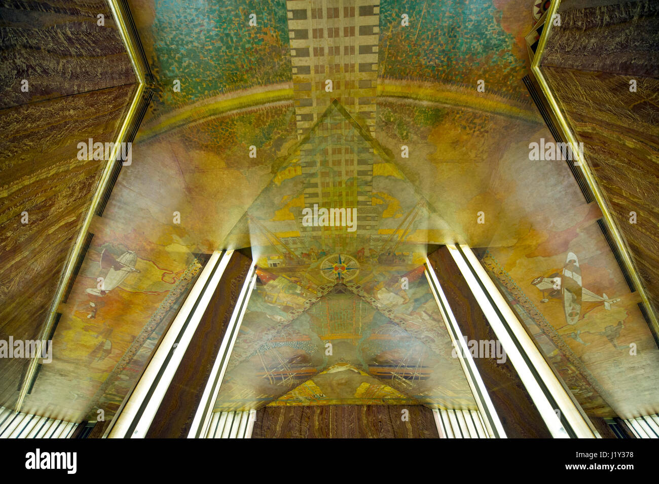 Chrysler Building au plafond du hall Banque D'Images