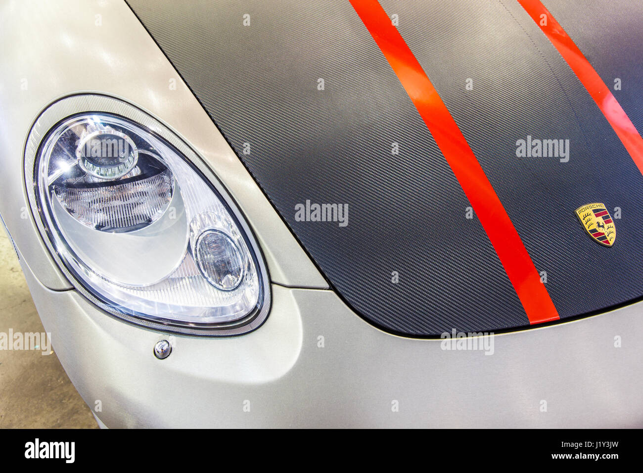 Avant d'une voiture Alfa Romeo a fait preuve durant le Salon Moteur Tenerife Banque D'Images