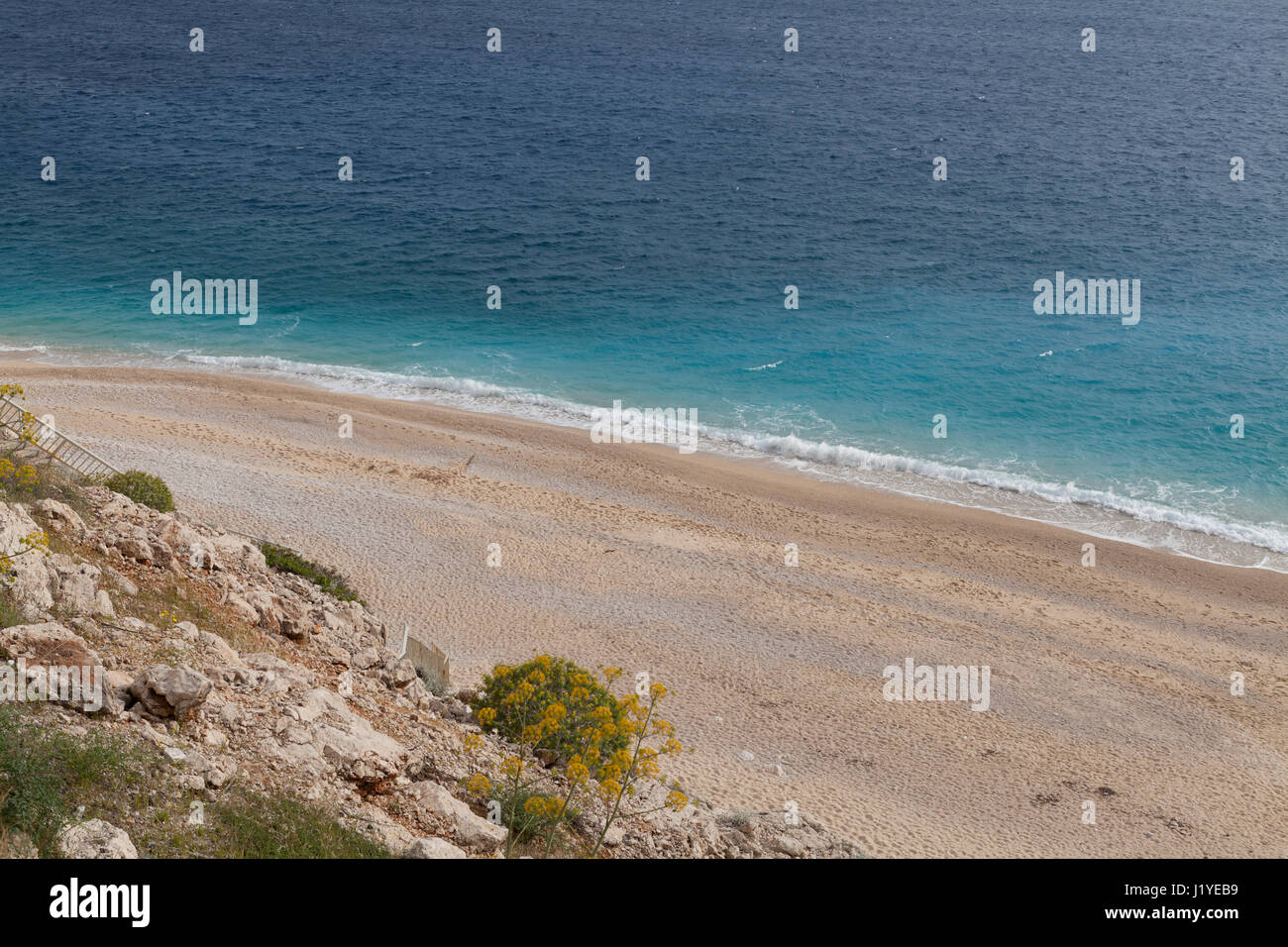 Sur la plage de Kaputas en Turquie Banque D'Images