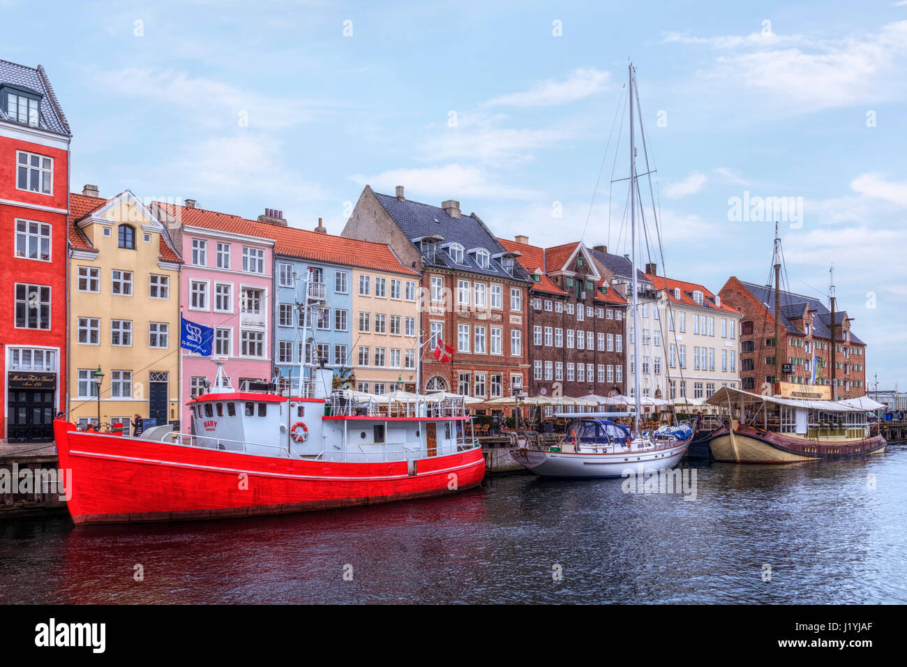 Nyhavn, Copenhague, Danemark, Scandinavie Banque D'Images