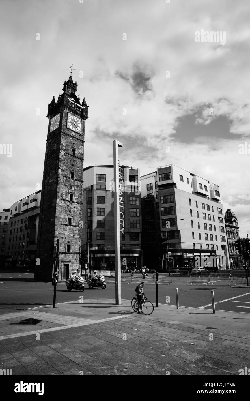 Tolbooth clocher, Glasgow. Banque D'Images