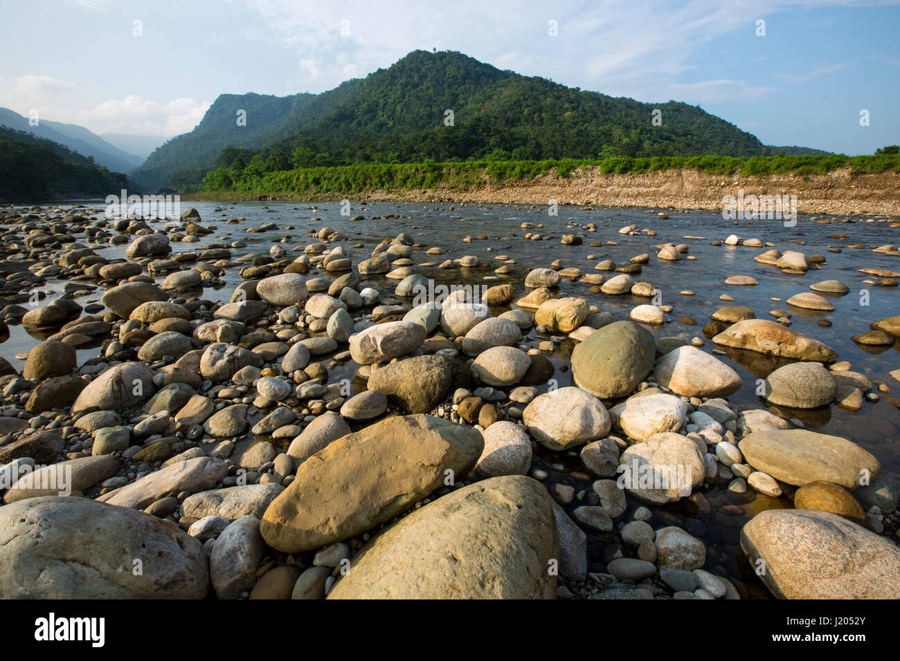 Vue magnifique sur le paysage d'Bichanakandi. Sylhet, Bangladesh. Banque D'Images