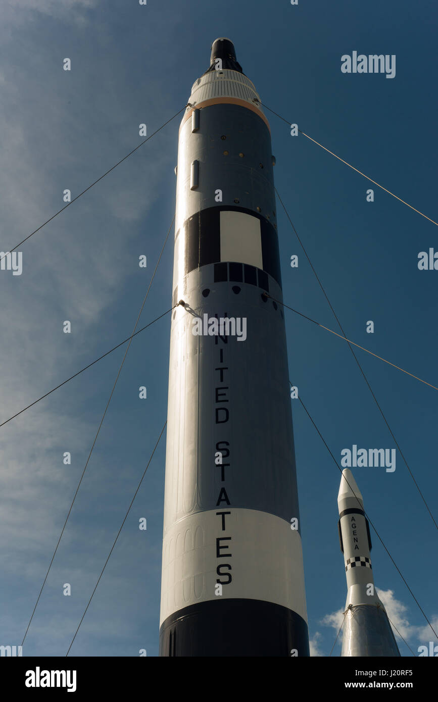 Rocket au centre spatial Kennedy en Floride Banque D'Images