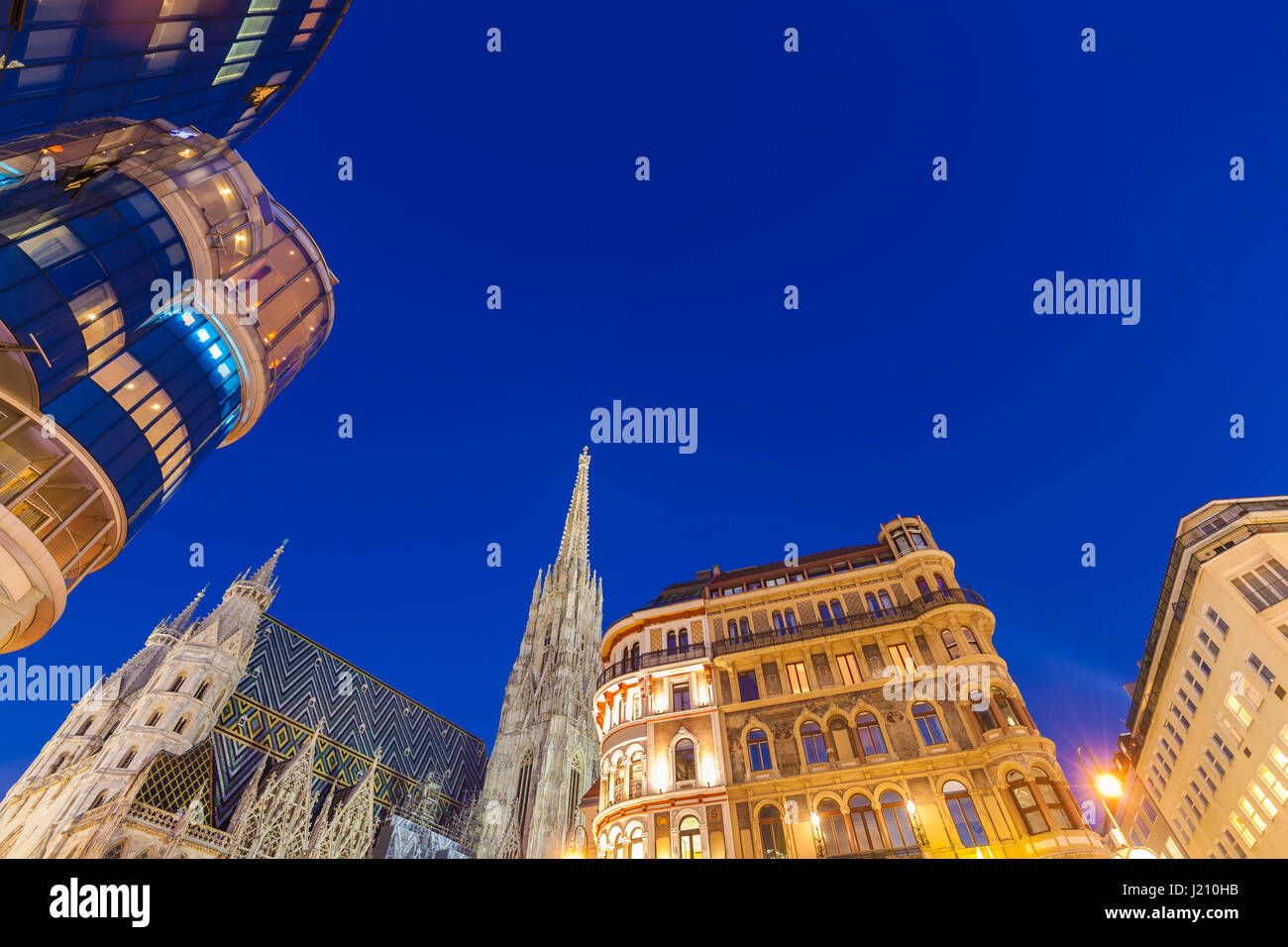 Wien, Österreich, Stephansplatz, Haas-Haus, Stephansdom Banque D'Images