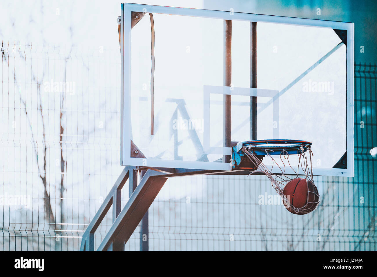 Image d'arrière-plan d'une aire de basket-ball Banque D'Images