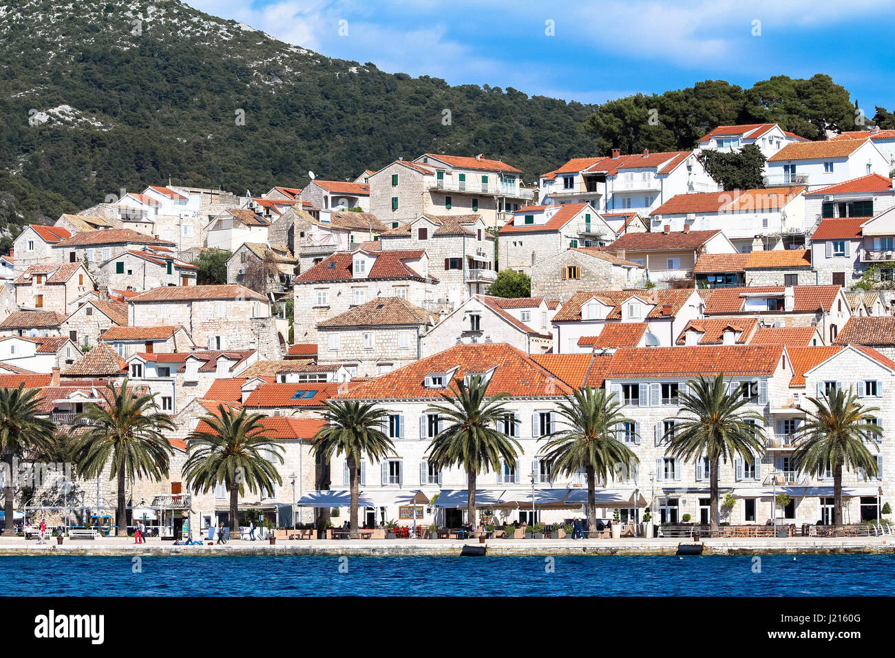 Belle île de Hvar en Croatie. Paysage côtier pittoresque Banque D'Images