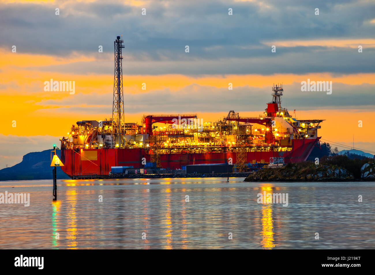 Navires spécialisés à l'appui de l'industrie pétrolière. Banque D'Images