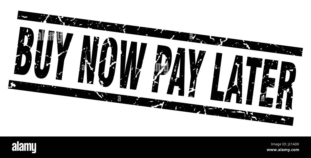 Square grunge black achetez maintenant, payez plus tard stamp Illustration de Vecteur