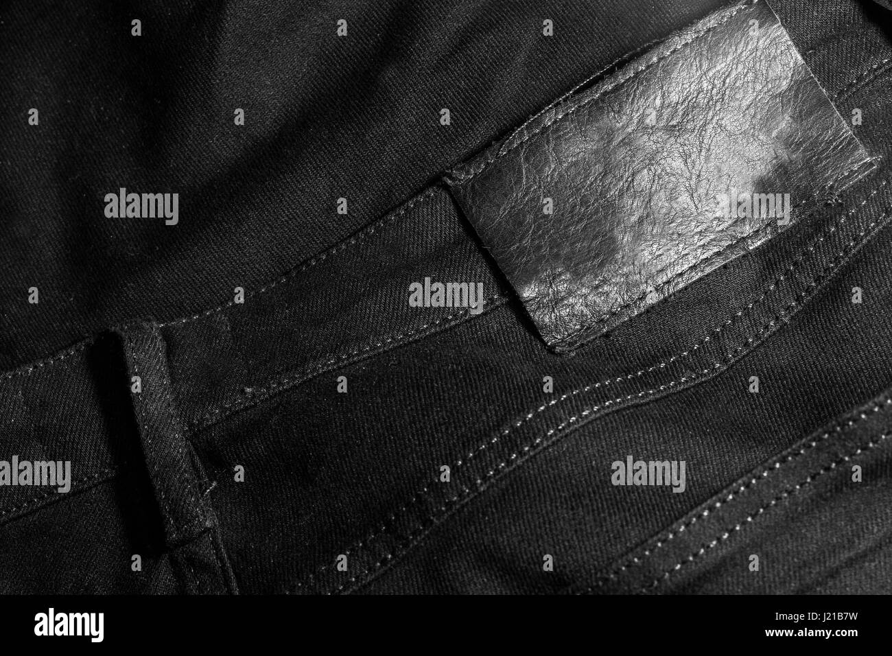 Jean noir close up Banque D'Images
