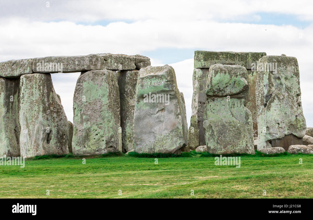 Ancient Stonehenge en Angleterre, Royaume-Uni Banque D'Images