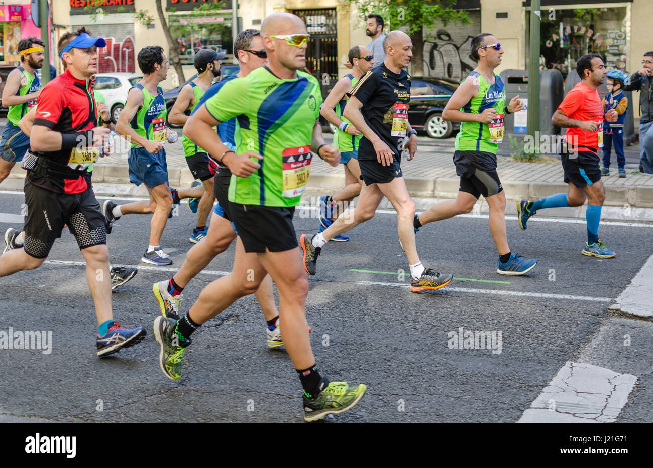 Madrid, Espagne, 23 avril 2017. Tbs Studio à Race Rock N Roll à San Bernardo avec les participants sur 23 avril 2017, Madrid, Espagne. Credit : Enrique Davó/Alamy Live News. Banque D'Images