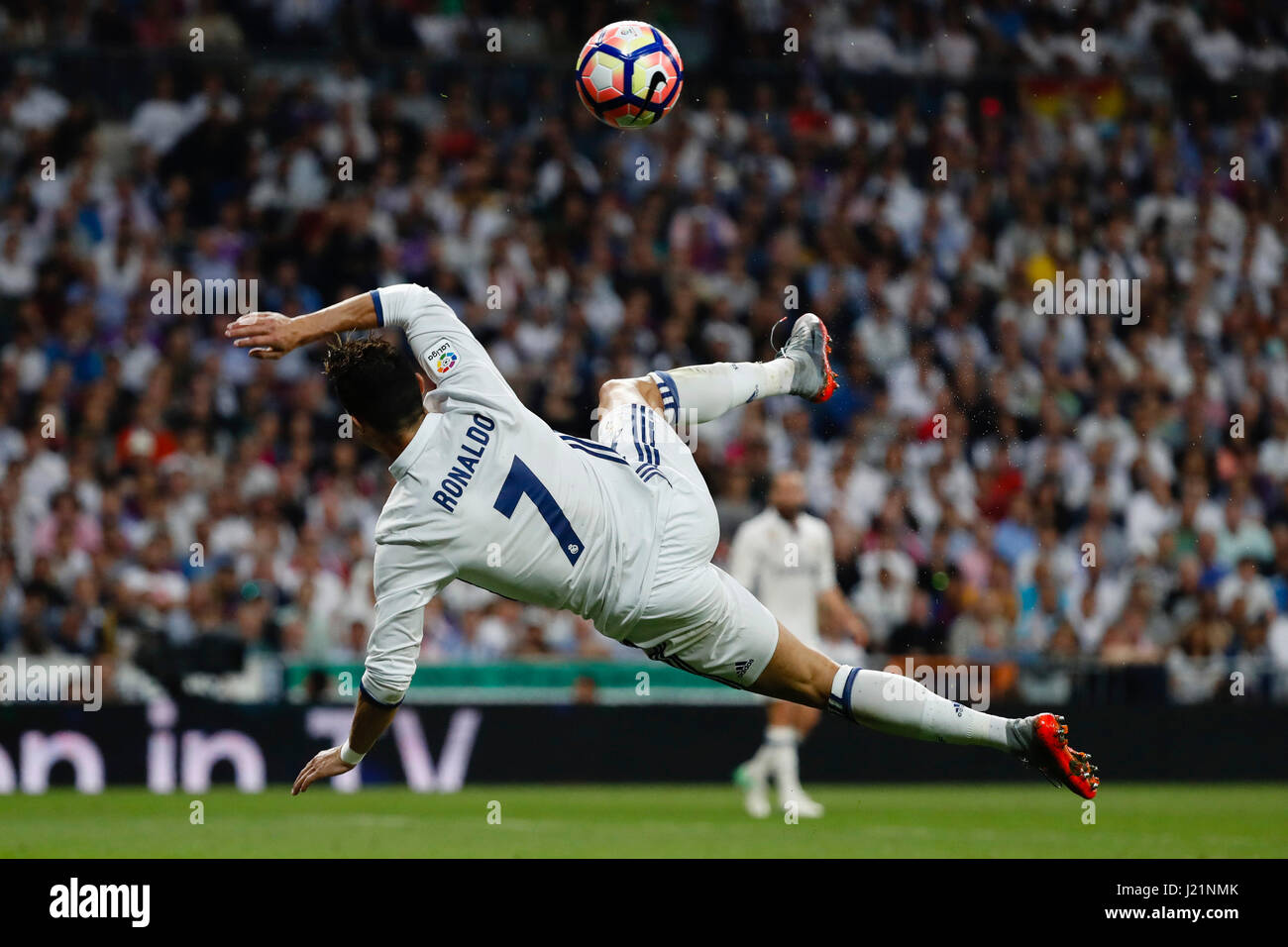 Cristiano Ronaldo dos Santos (7) joueur du Real Madrid. La Liga entre le Real Madrid vs FC Barcelone au Santiago Bernabeu à Madrid, Espagne, le 23 avril 2017 . Banque D'Images