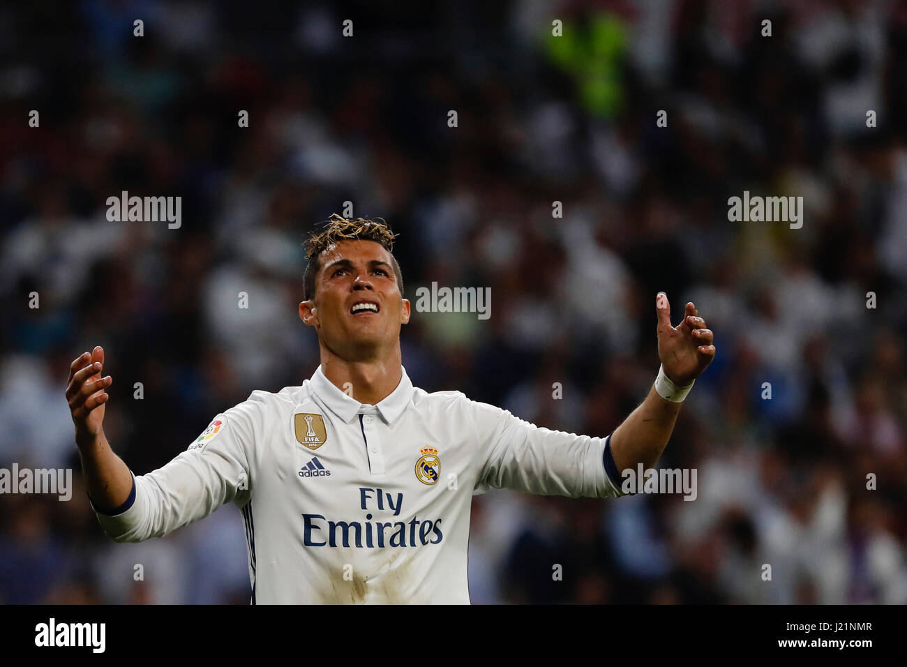 Cristiano Ronaldo dos Santos (7) joueur du Real Madrid. La Liga entre le Real Madrid vs FC Barcelone au Santiago Bernabeu à Madrid, Espagne, le 23 avril 2017 . Banque D'Images