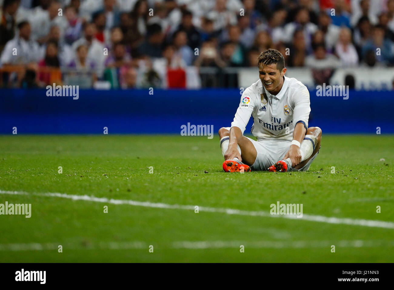 Cristiano Ronaldo dos Santos (7) joueur du Real Madrid. La Liga entre le Real Madrid vs FC Barcelone au Santiago Bernabeu à Madrid, Espagne, le 23 avril 2017 . Banque D'Images