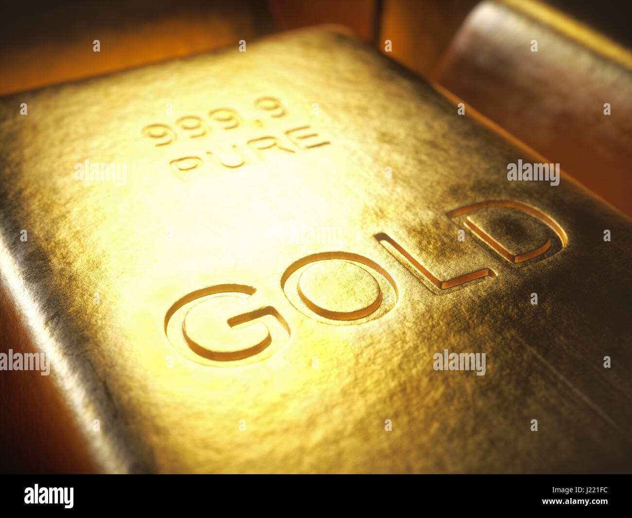 Barres d'or 1000 grammes.Concept de la réussite dans les affaires et les finances. Banque D'Images