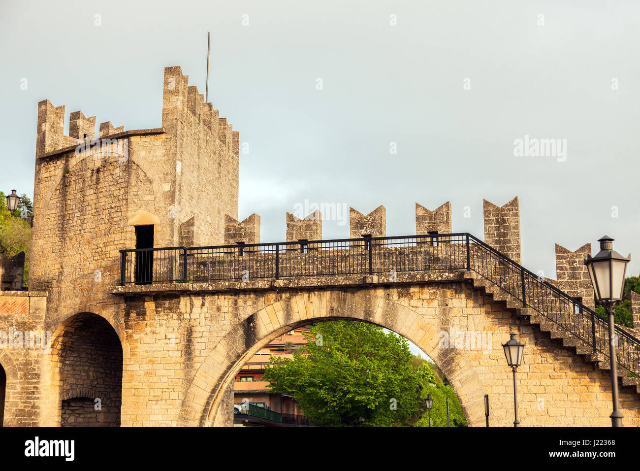 L'architecture ancienne de Saint-Marin. San Marino. Banque D'Images