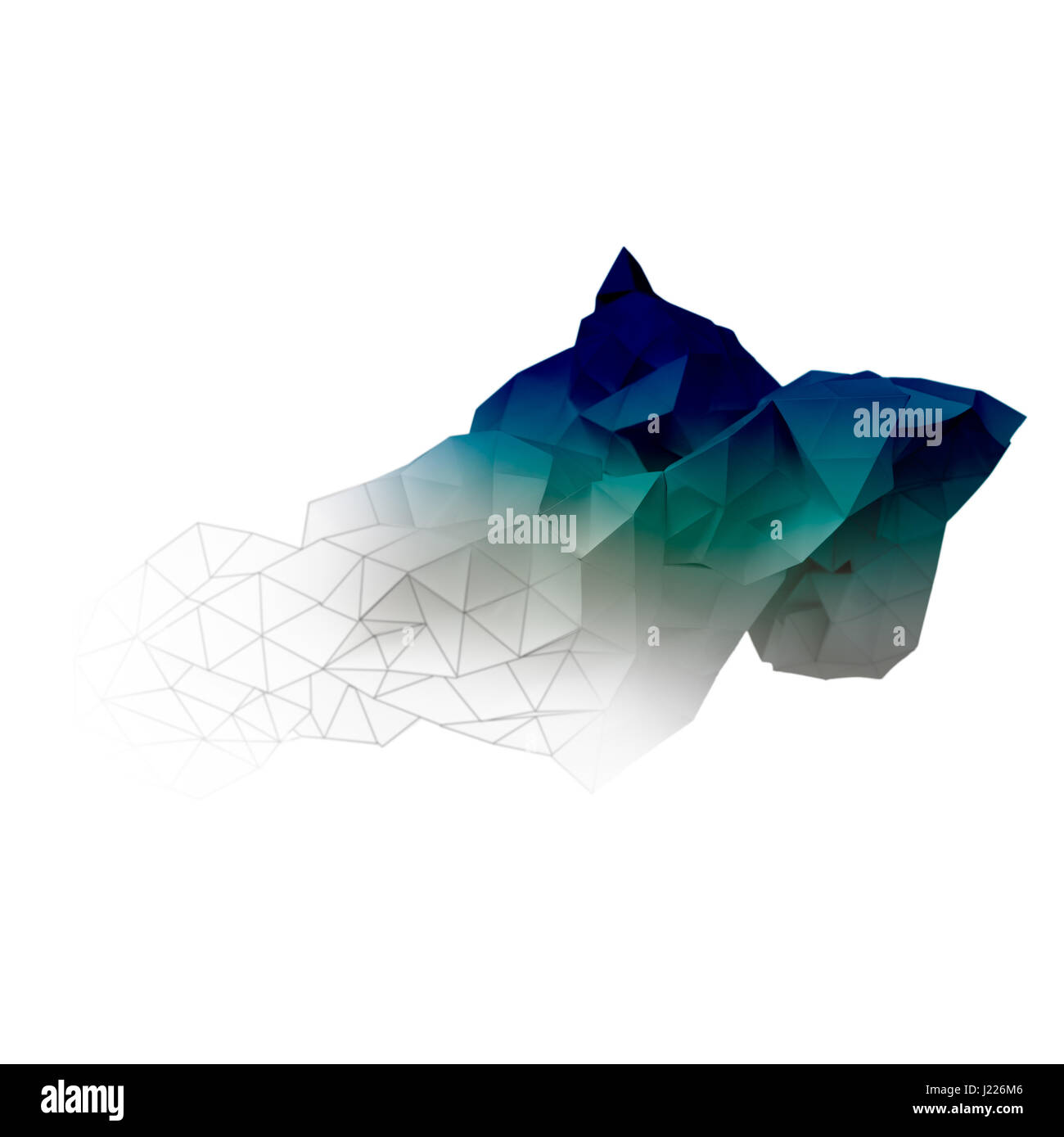 Triangles cristal papier poly Banque D'Images