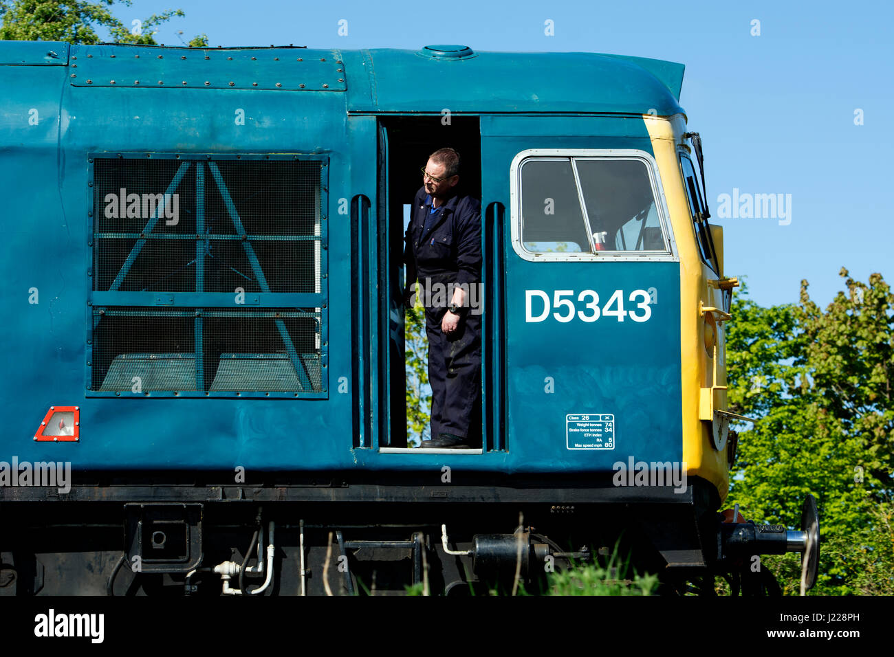 Locomotive diesel sur le Gloucestershire et Warwickshire Railway près de Toddington, Gloucestershire, Royaume-Uni Banque D'Images