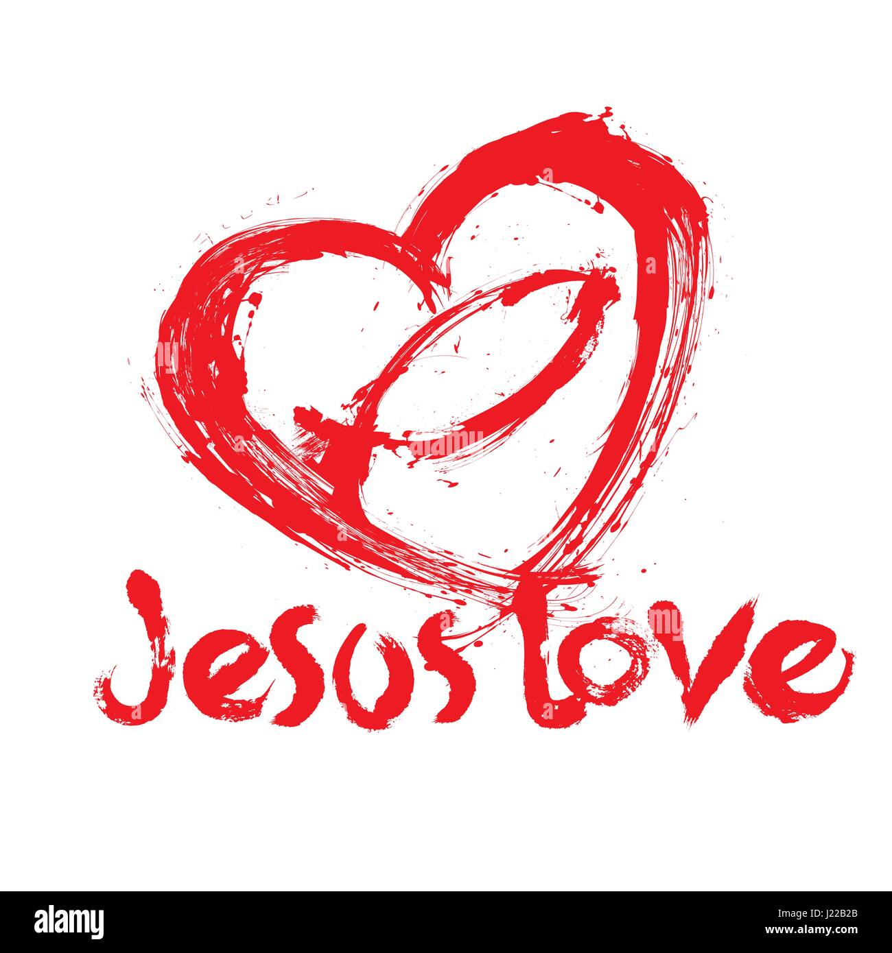 Christian imprimer. L'amour de Jésus Illustration de Vecteur