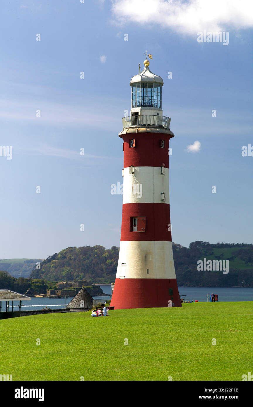 Smeaton's Tower, The Hoe, Plymouth, UK Banque D'Images