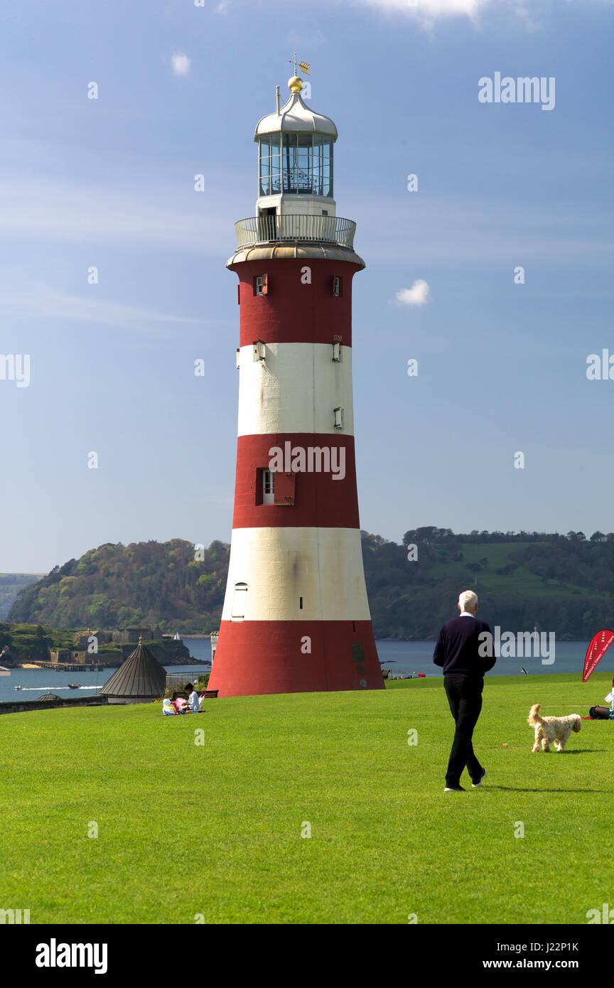 Smeaton's Tower, The Hoe, Plymouth, UK Banque D'Images