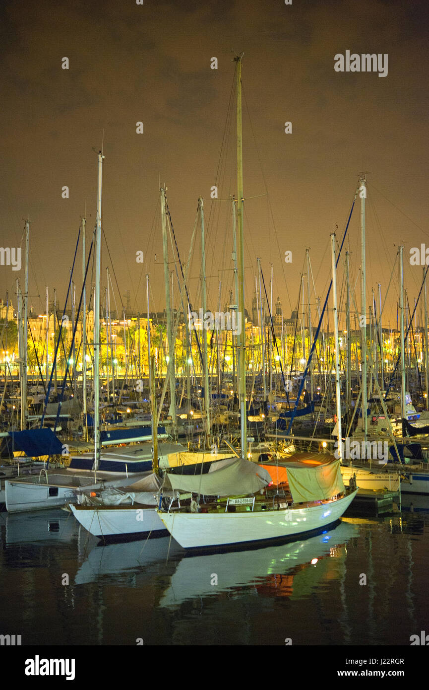 Port de plaisance de Barcelone Banque D'Images