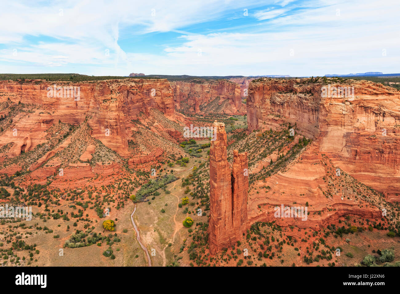 USA, Arizona, Navajo Nation, Dinant, Canyon de Chelly National Monument, l'aiguille d'Araignée Banque D'Images