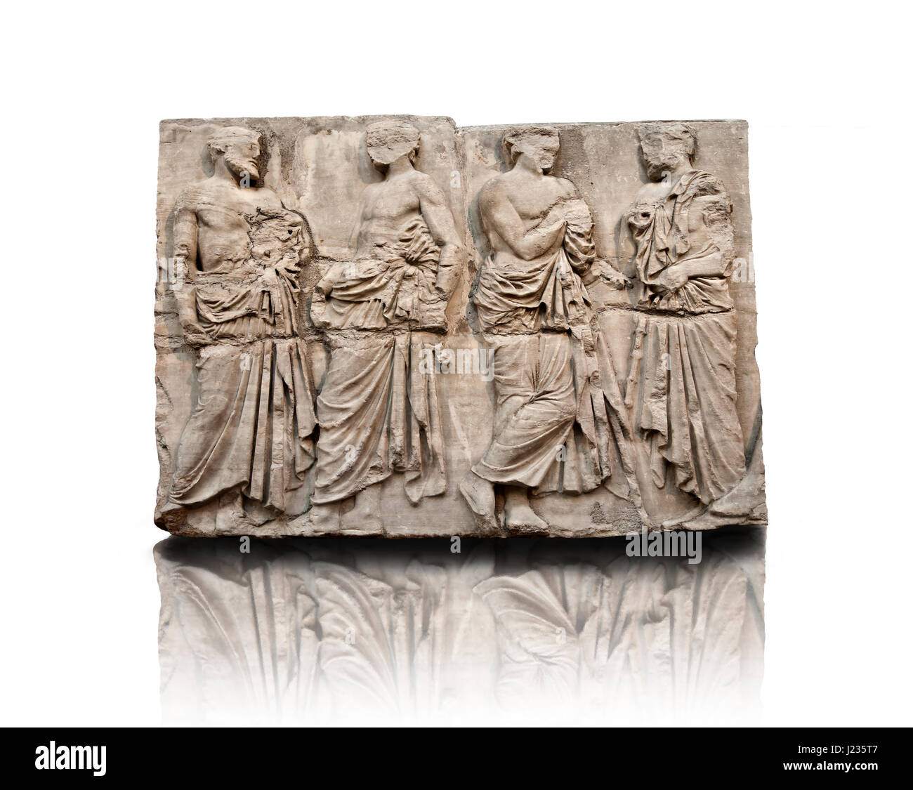 En Releif sculptures du Parthénon de l'acropole d'Athènes. British Museum, Londres Banque D'Images