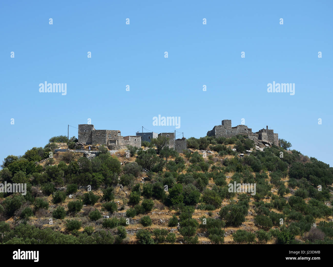 Spira Village, village traditionnel de maisons tours dans l'est de Mani de Péloponnèse , Grèce Banque D'Images