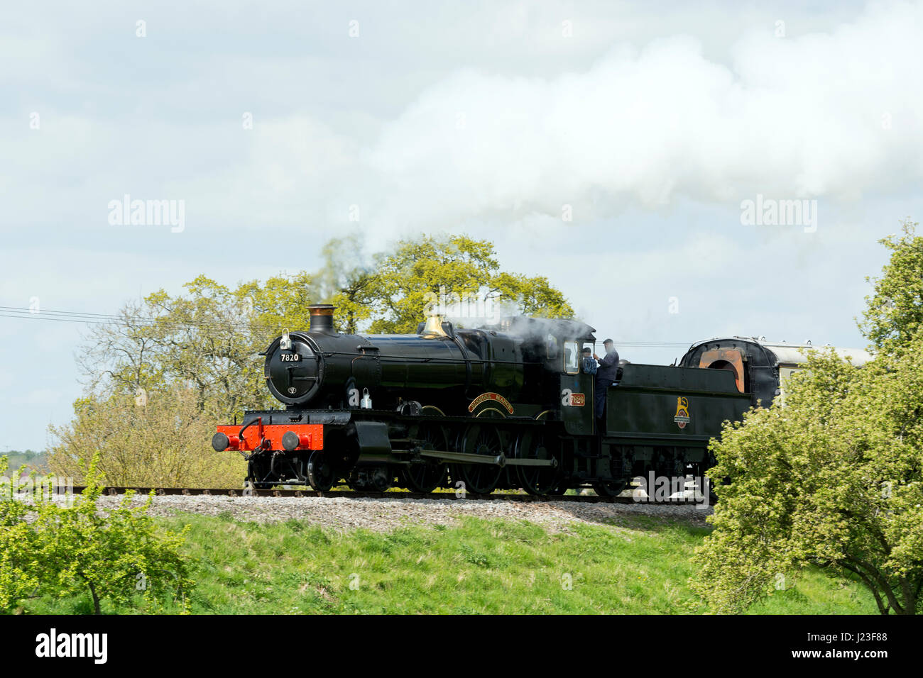 Le train à vapeur sur la Loire et le Warwickshire Railway près de Toddington, Gloucestershire, Royaume-Uni Banque D'Images