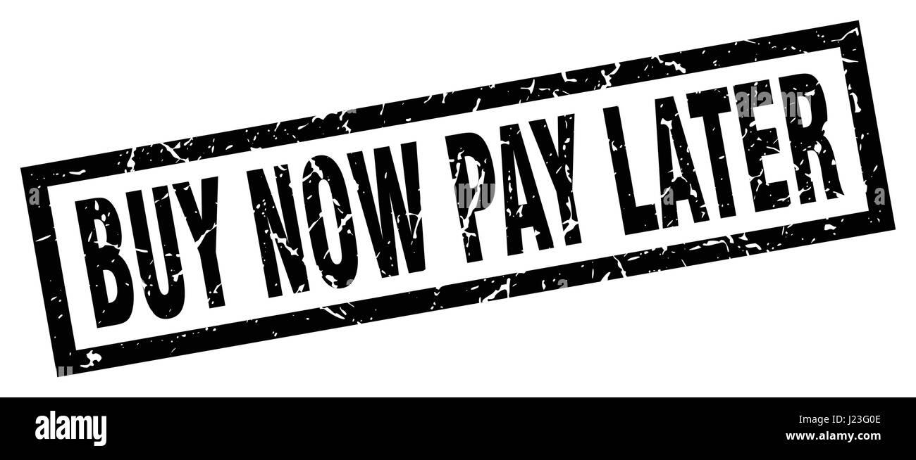 Square grunge black achetez maintenant, payez plus tard stamp Illustration de Vecteur