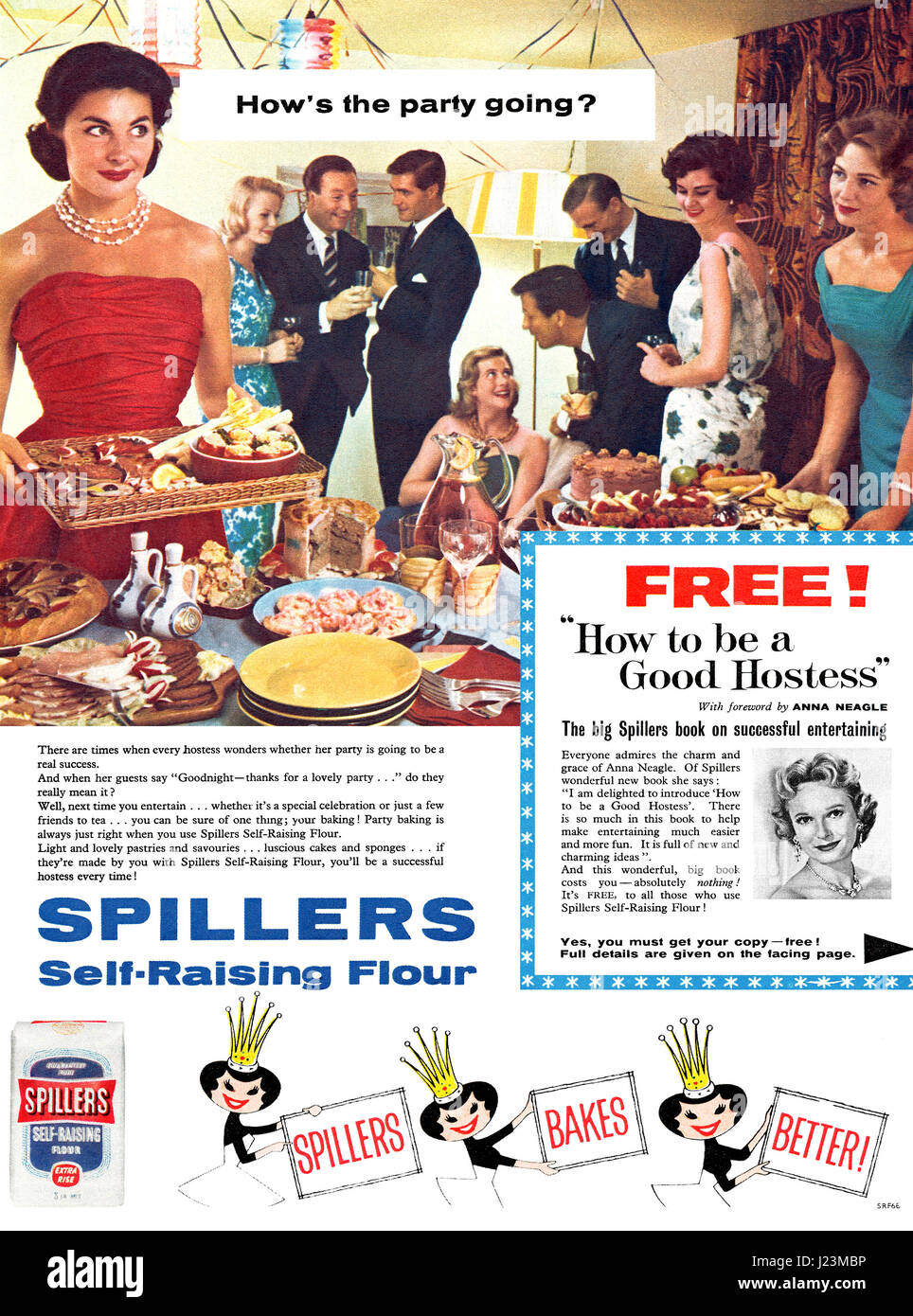 1959 publicité américaine pour Spillers Self-Raising Flour. Banque D'Images