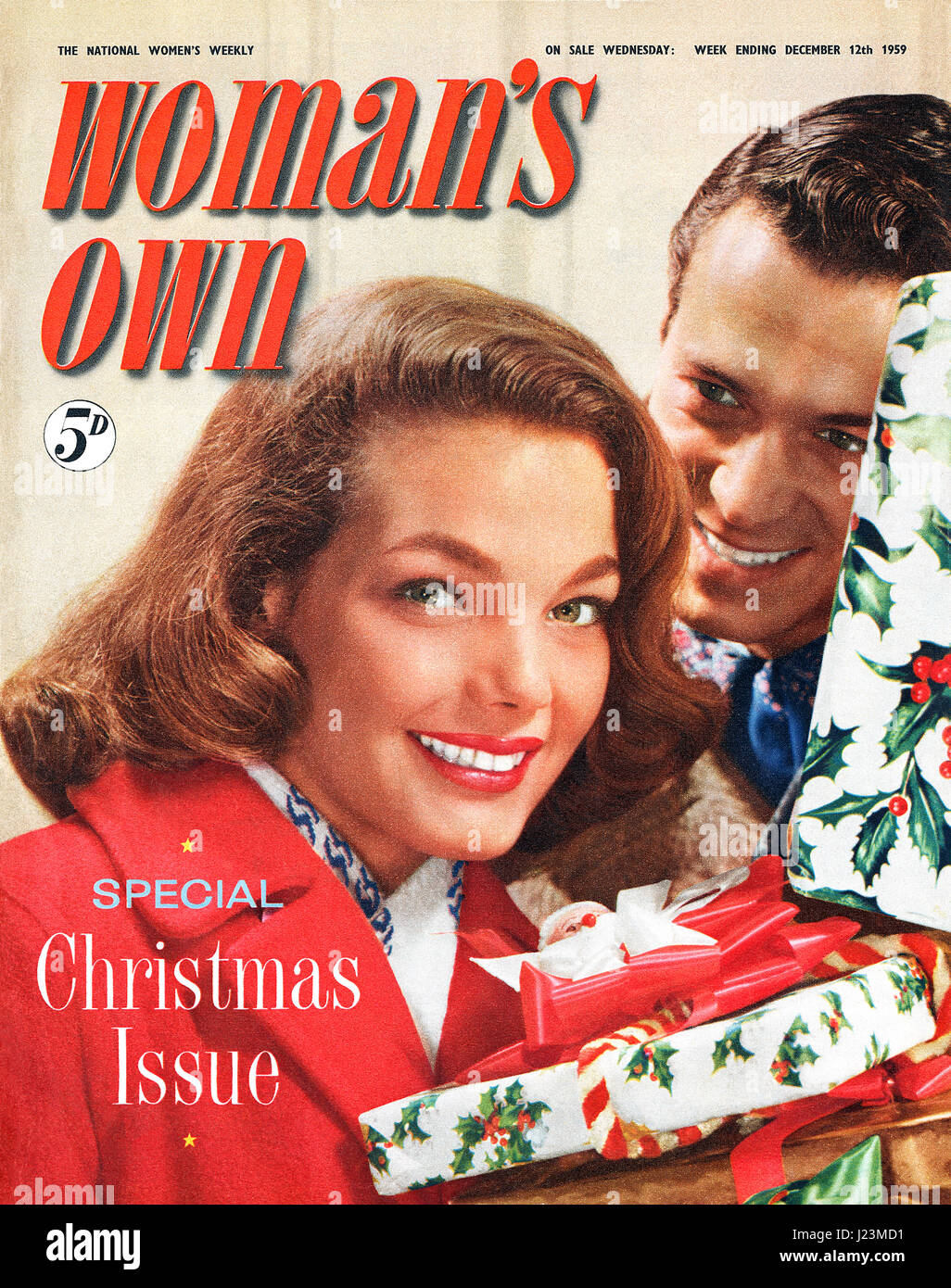 Couverture du magazine de la femme pour la semaine se terminant le 12 décembre 1959. Numéro spécial de Noël. Banque D'Images