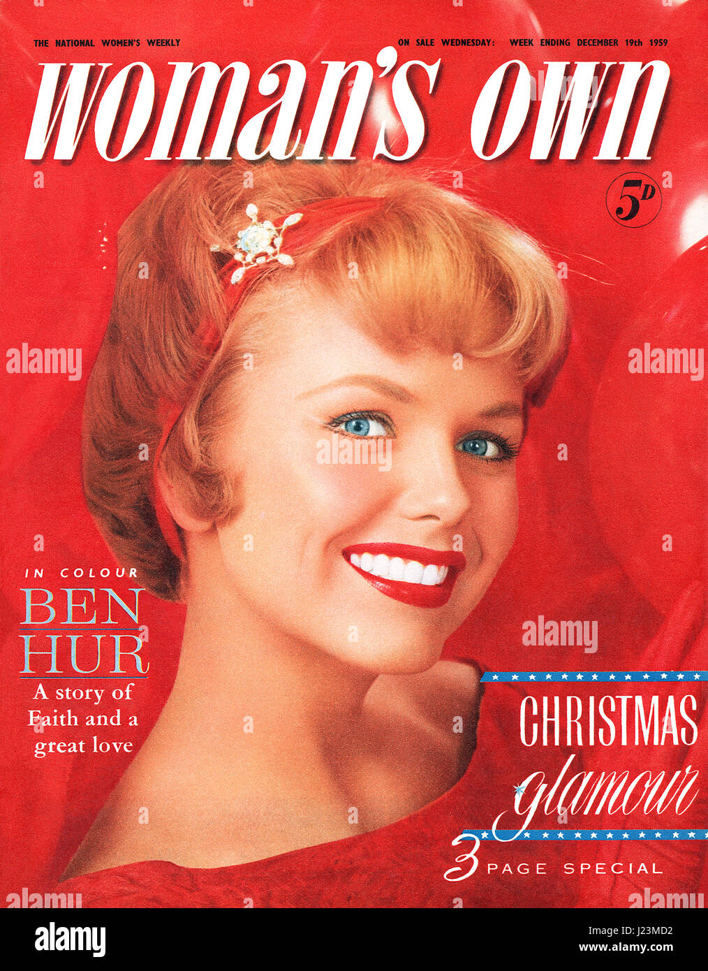 Couverture du magazine de la femme pour la semaine se terminant le 19 décembre 1959. Une question de Noël avec photographie par Mead Maddick. Banque D'Images
