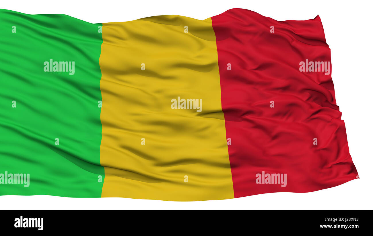 Drapeau Mali isolés Banque D'Images