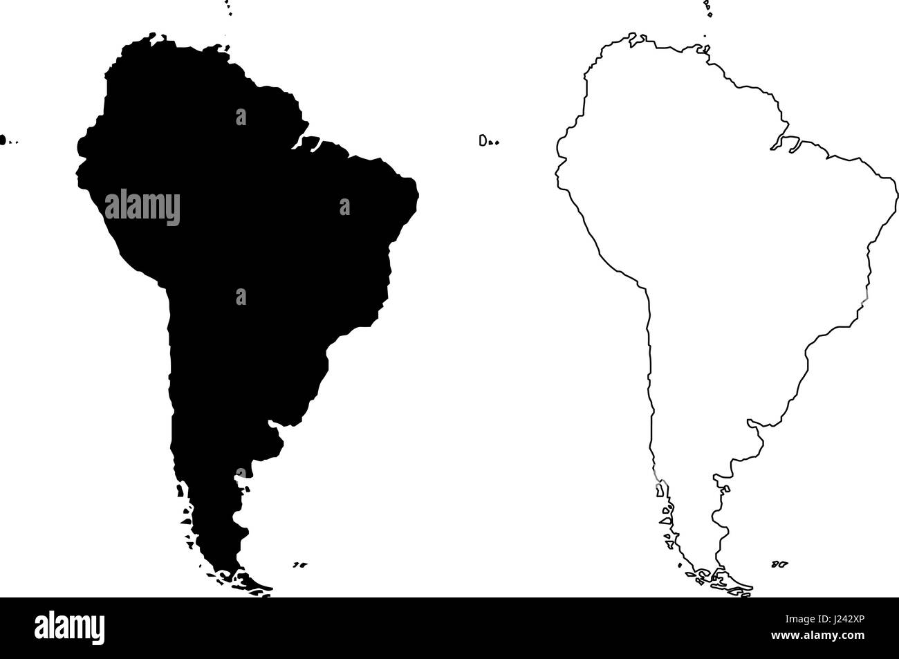 América latina map outline Banque d'images vectorielles - Alamy