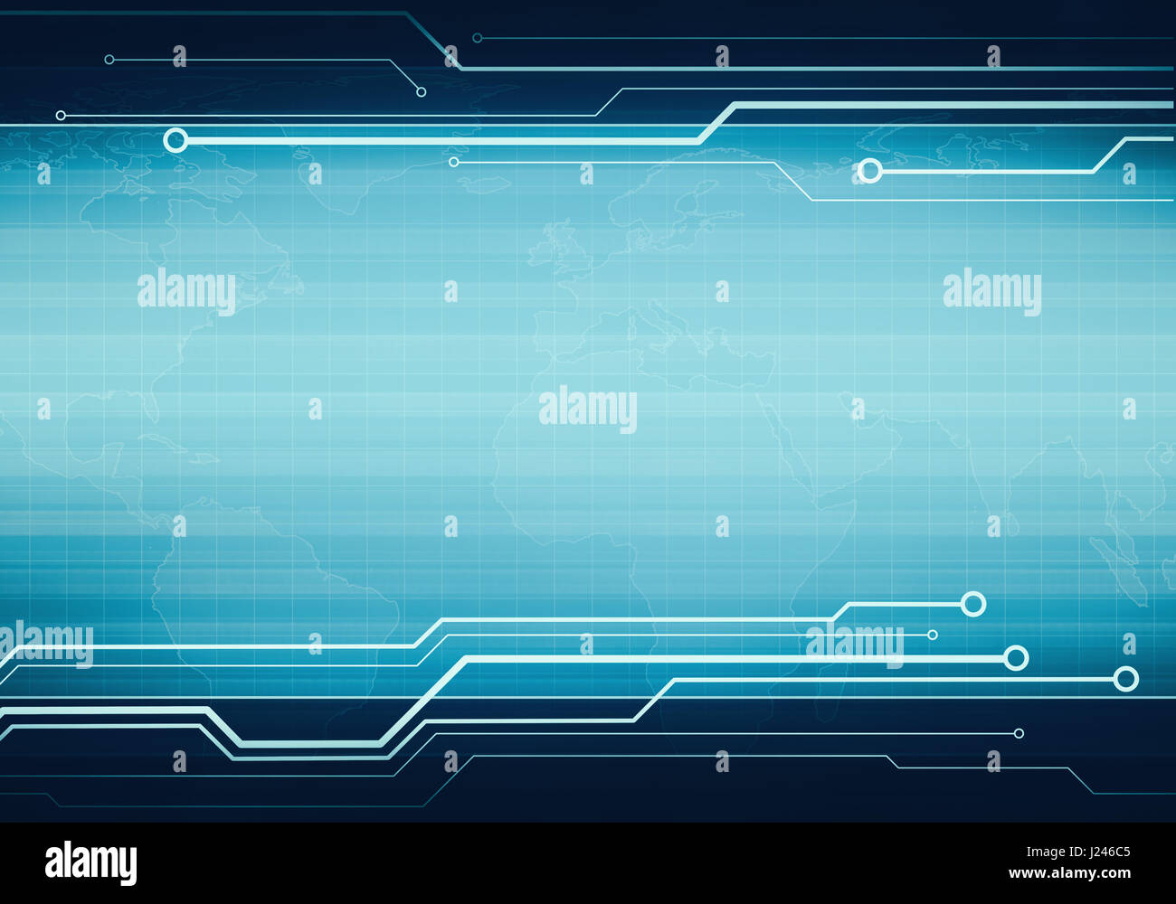 Résumé L'avenir, la technologie de l'entreprise concept virtuel bleu futuriste de l'interface utilisateur graphique d'écran tactile avec HUD pour bannière de texte Banque D'Images