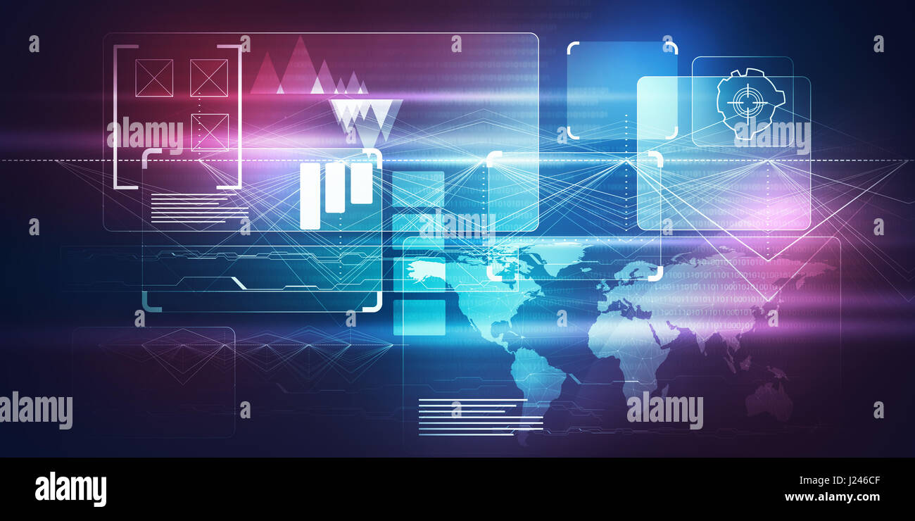 Résumé de la technologie numérique de l'image concept interface circuit avec plaque de métal sur fond de Microchip Banque D'Images